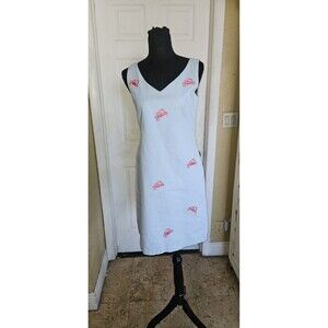 C J Laing Cotton Dress Libster Dress Blu Size 6